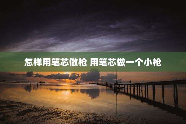 怎样用笔芯做枪 用笔芯做一个小枪