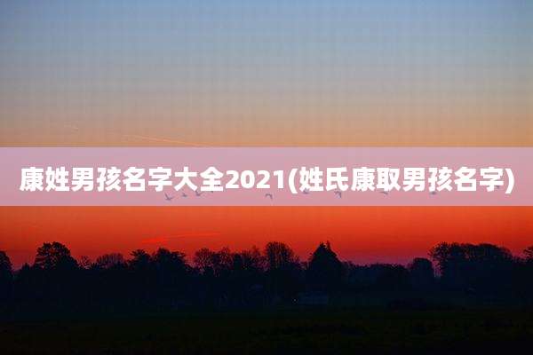 康姓男孩名字大全2021(姓氏康取男孩名字)