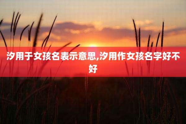 汐用于女孩名表示意思,汐用作女孩名字好不好
