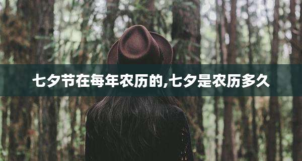 七夕节在每年农历的,七夕是农历多久
