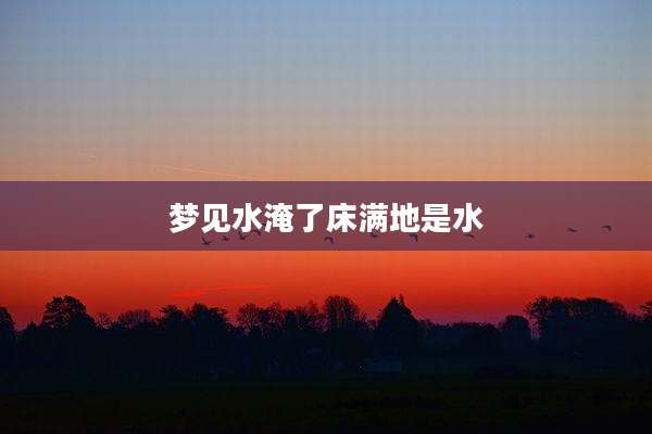 梦见水淹了床满地是水
