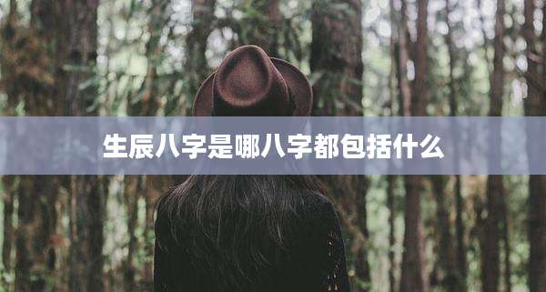 生辰八字是哪八字都包括什么
