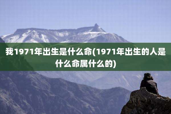 我1971年出生是什么命(1971年出生的人是什么命属什么的)