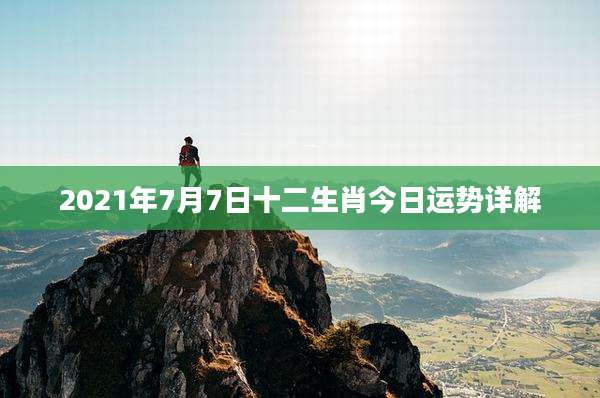 2021年7月7日十二生肖今日运势详解