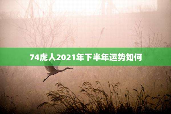 74虎人2021年下半年运势如何