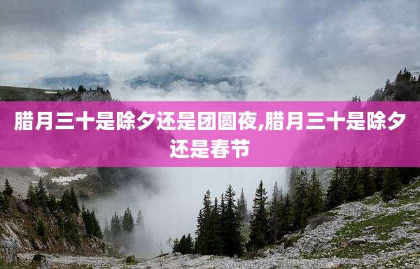 腊月三十是除夕还是团圆夜,腊月三十是除夕还是春节