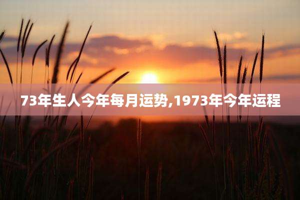 73年生人今年每月运势,1973年今年运程