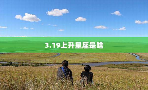 3.19上升星座是啥