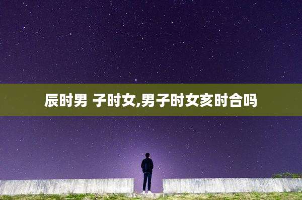 辰时男 子时女,男子时女亥时合吗