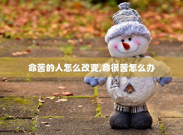 命苦的人怎么改变,命很苦怎么办