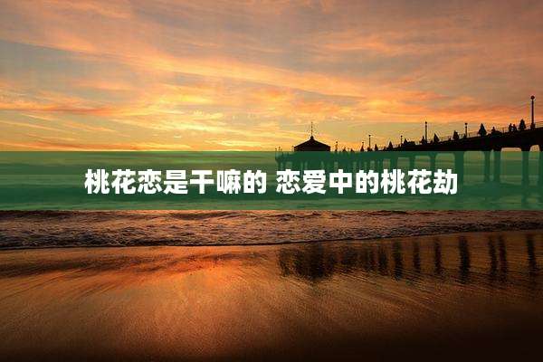 桃花恋是干嘛的 恋爱中的桃花劫