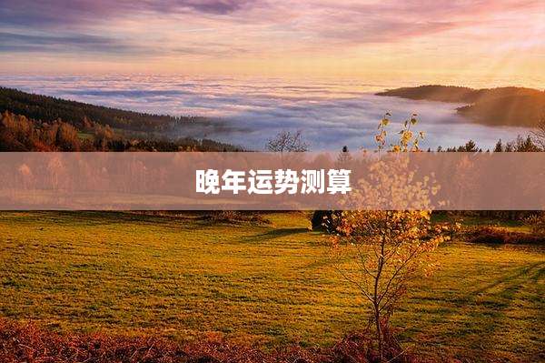 晚年运势测算