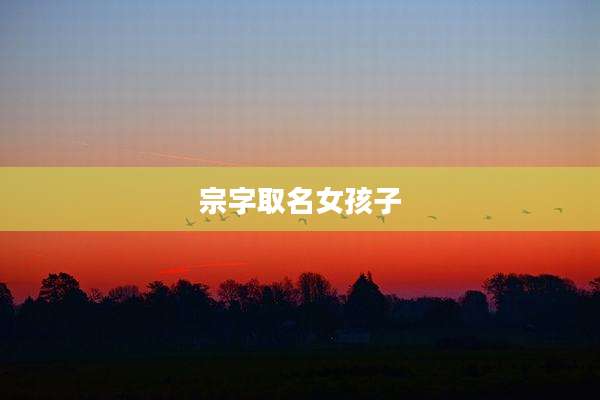 宗字取名女孩子