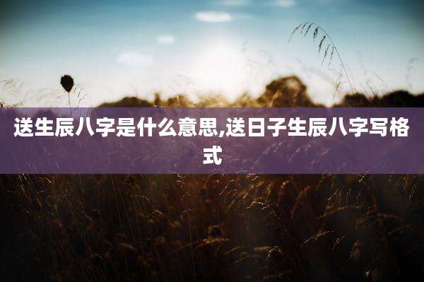送生辰八字是什么意思,送日子生辰八字写格式