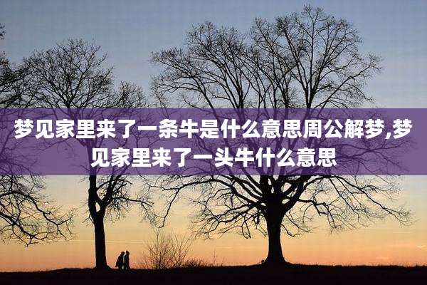 梦见家里来了一条牛是什么意思周公解梦,梦见家里来了一头牛什么意思