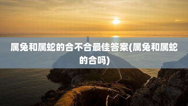 属兔和属蛇的合不合最佳答案(属兔和属蛇的合吗)