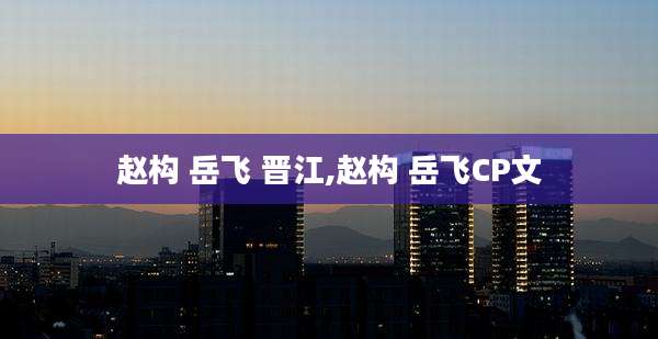 赵构 岳飞 晋江,赵构 岳飞CP文