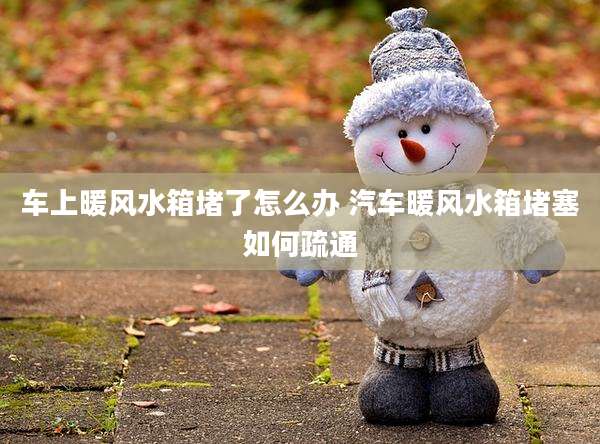车上暖风水箱堵了怎么办 汽车暖风水箱堵塞如何疏通