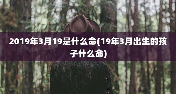 2019年3月19是什么命(19年3月出生的孩子什么命)