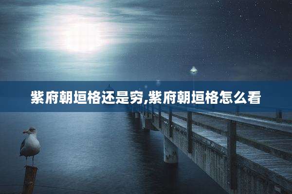 紫府朝垣格还是穷,紫府朝垣格怎么看
