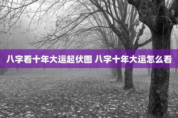 八字看十年大运起伏图 八字十年大运怎么看