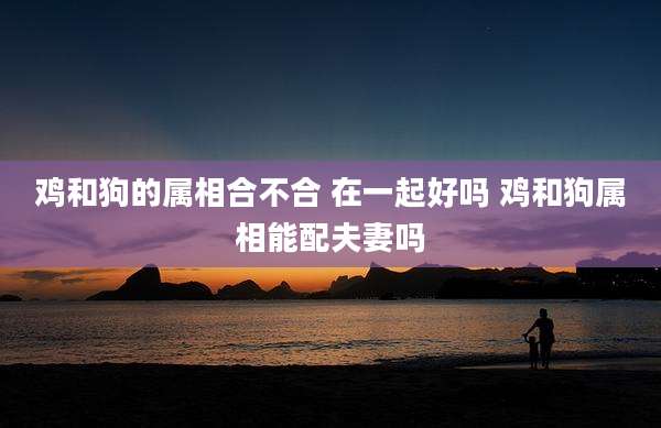鸡和狗的属相合不合 在一起好吗 鸡和狗属相能配夫妻吗