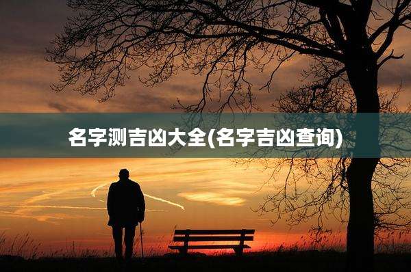 名字测吉凶大全(名字吉凶查询)