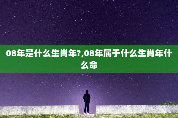 08年是什么生肖年?,08年属于什么生肖年什么命