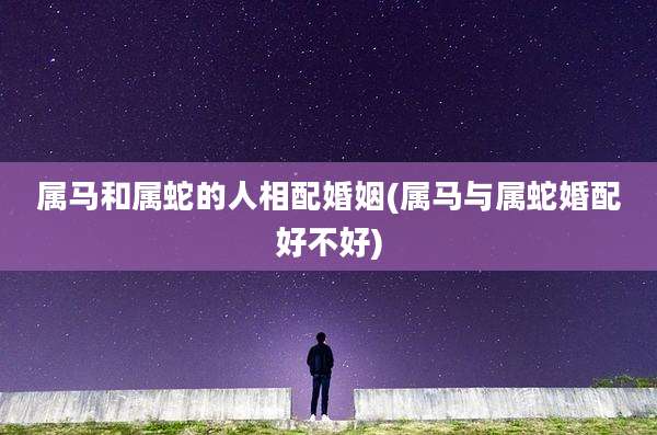属马和属蛇的人相配婚姻(属马与属蛇婚配好不好)