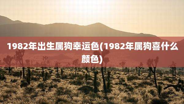 1982年出生属狗幸运色(1982年属狗喜什么颜色)