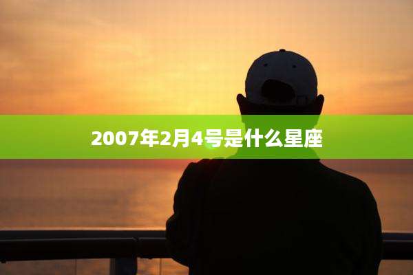 2007年2月4号是什么星座