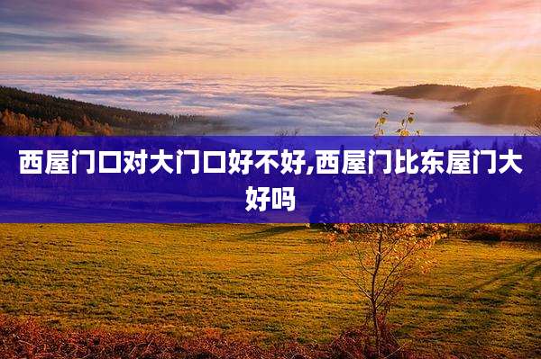 西屋门口对大门口好不好,西屋门比东屋门大好吗