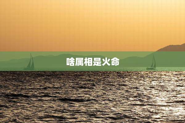 啥属相是火命