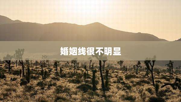 婚姻线很不明显