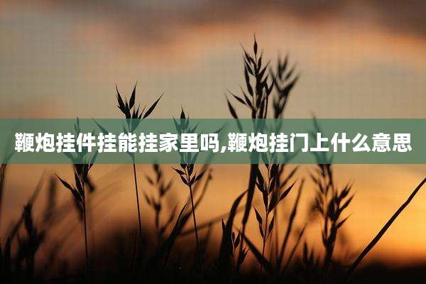 鞭炮挂件挂能挂家里吗,鞭炮挂门上什么意思