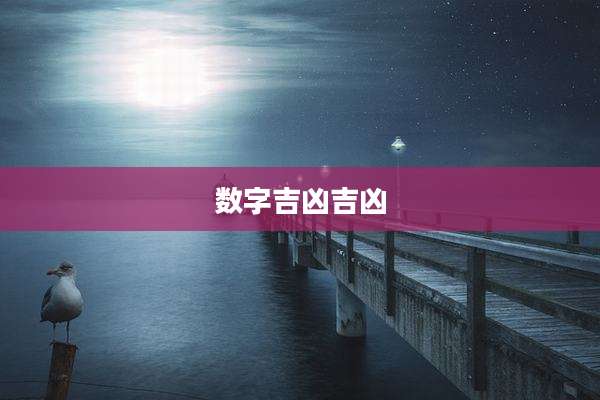 数字吉凶吉凶
