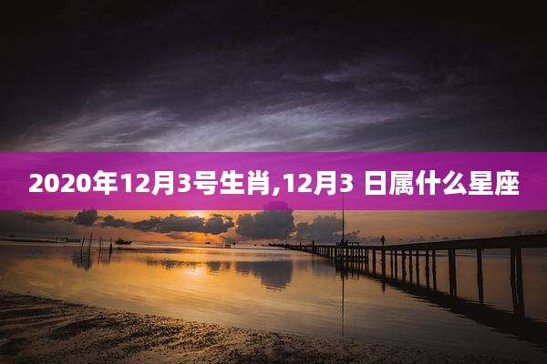 2020年12月3号生肖,12月3 日属什么星座