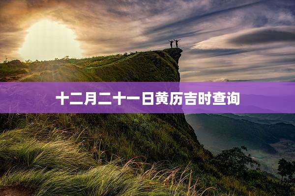 十二月二十一日黄历吉时查询