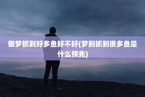 做梦抓到好多鱼好不好(梦到抓到很多鱼是什么预兆)