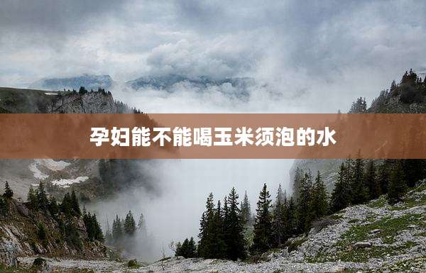 孕妇能不能喝玉米须泡的水