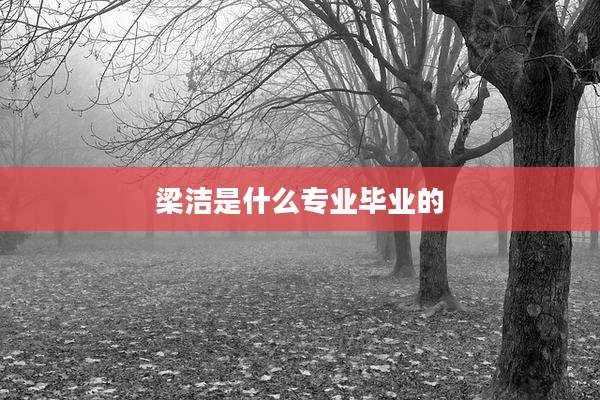梁洁是什么专业毕业的