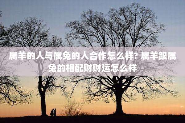 属羊的人与属兔的人合作怎么样? 属羊跟属兔的相配财财运怎么样