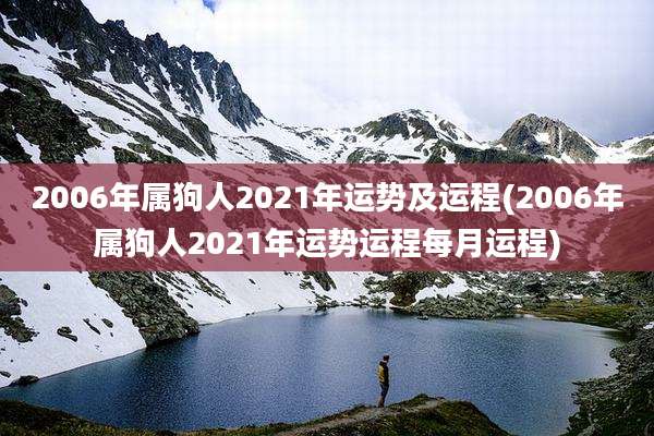 2006年属狗人2021年运势及运程(2006年属狗人2021年运势运程每月运程)