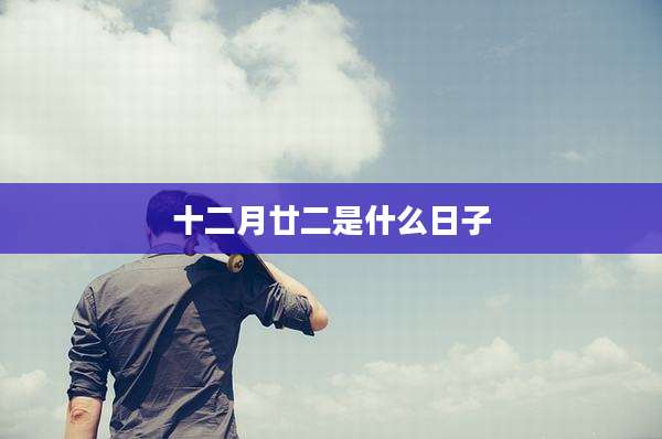 十二月廿二是什么日子