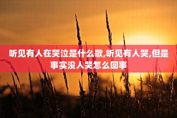 听见有人在哭泣是什么歌,听见有人哭,但是事实没人哭怎么回事