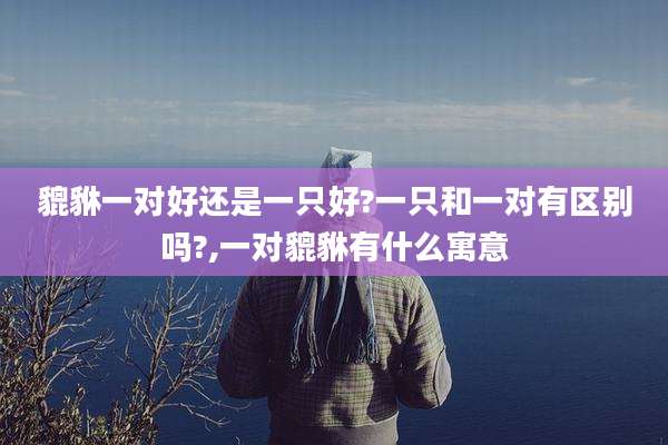 貔貅一对好还是一只好?一只和一对有区别吗?,一对貔貅有什么寓意