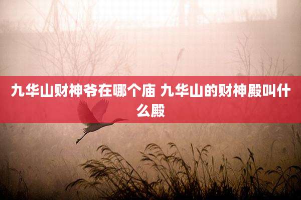 九华山财神爷在哪个庙 九华山的财神殿叫什么殿
