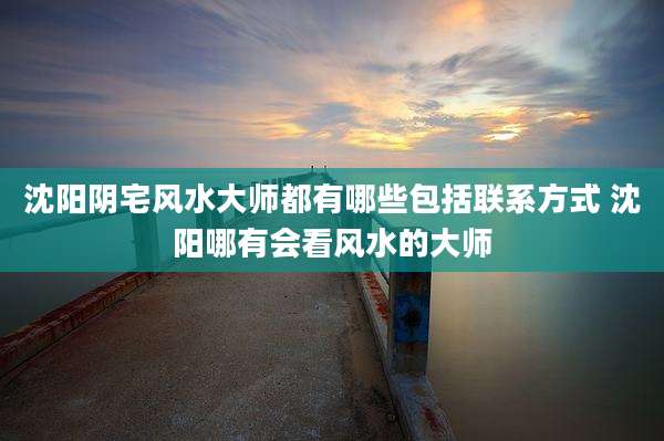 沈阳阴宅风水大师都有哪些包括联系方式 沈阳哪有会看风水的大师