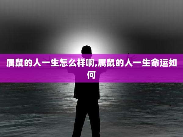 属鼠的人一生怎么样啊,属鼠的人一生命运如何