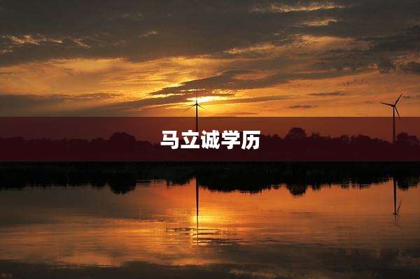 马立诚学历